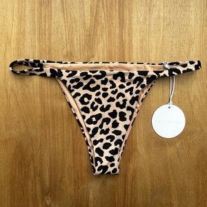 TORI PRAVER BLAKE BOTTOM Women’s Leopard Lined Bikini Bottoms sz M NWT